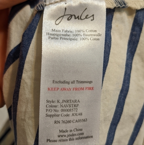 joule little kid striped dress size 5 Year - Picture 6 of 6